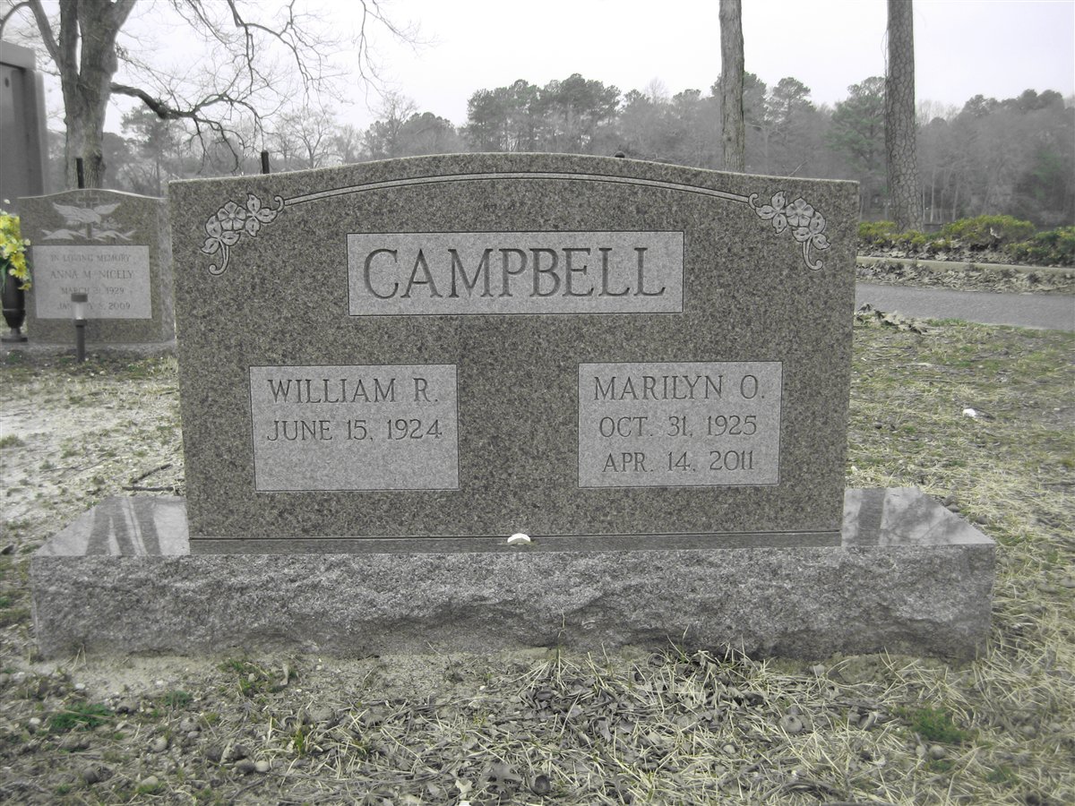 Granite headstone